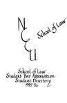 1985-1986 Student Directory by North Carolina Central University School of Law