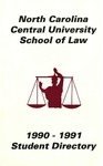1990-1991 Student Directory by North Carolina Central University School of Law