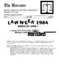 The Barrister March '84 by North Carolina Central School of Law