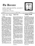The Barrister April '85 by North Carolina Central School of Law