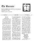 The Barrister April '88 by North Carolina Central School of Law
